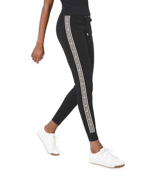 michael kors leather pants|michael kors jogger pants women.